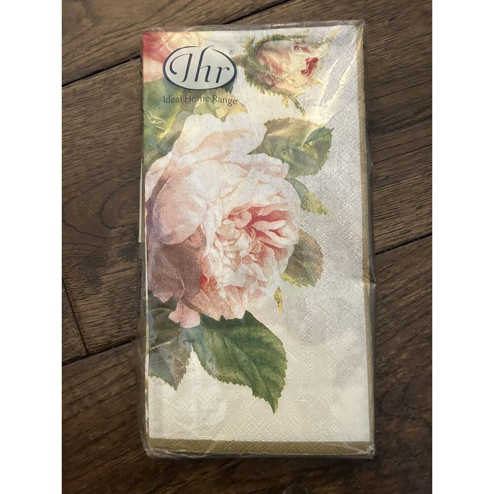 V & A Museum 16 Hostess Napkins Fairy ROSE Floral NEW Sealed Champagne Anne Mari